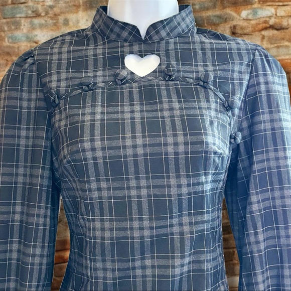 NWT Punk Rave Plaid Heart Cut Out Mini Dress | Small - Picture 6 of 10